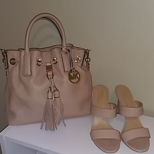 Bettye Muller Blush-pink mules